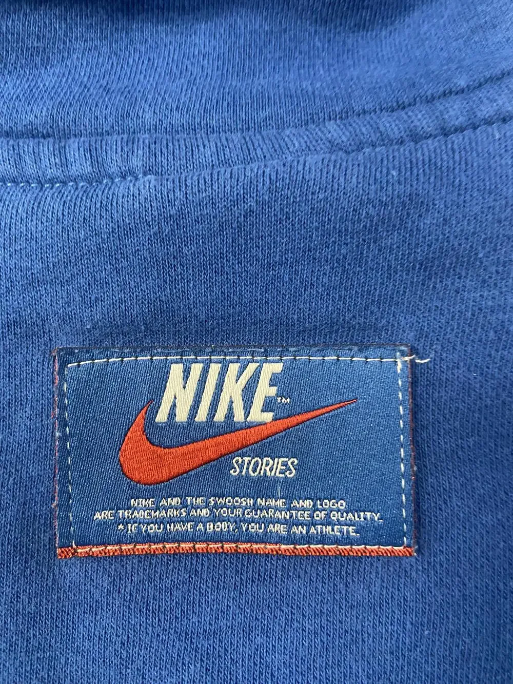 Nike Hoodie Sweatshirt Mens Small Blue Pullover Fleece Super Flight Stars